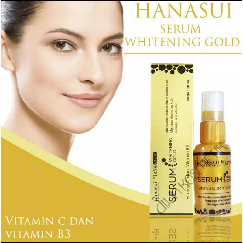 Serum Whitening Gold Hanasui Pemutih Wajah 20Ml