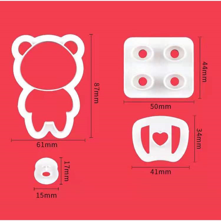 Cookie Cutter Animal Set Cetakan Biskuit Hewan Kue Kering Bear Beruang