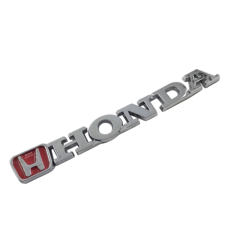 1pc Stiker Emblem Logo HONDA Bahan ABS Krom Untuk Dekorasi Bagasi Belakang Mobil