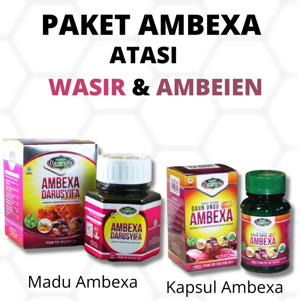 PAKET AMBEXA Madu Dan Kapsul Atasi Wasir Serta Ambeyen Paling Ampuh Original