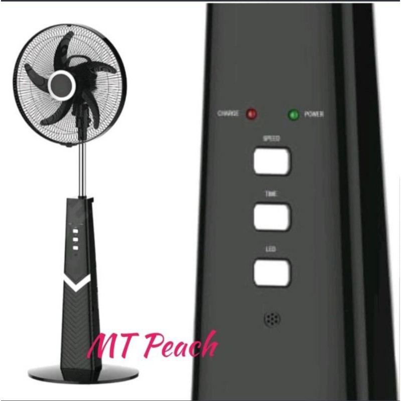 KRISBOW KIPAS ANGIN LANTAI RECHARGEABLE EMERGENCY STANDING FAN 16 INCI