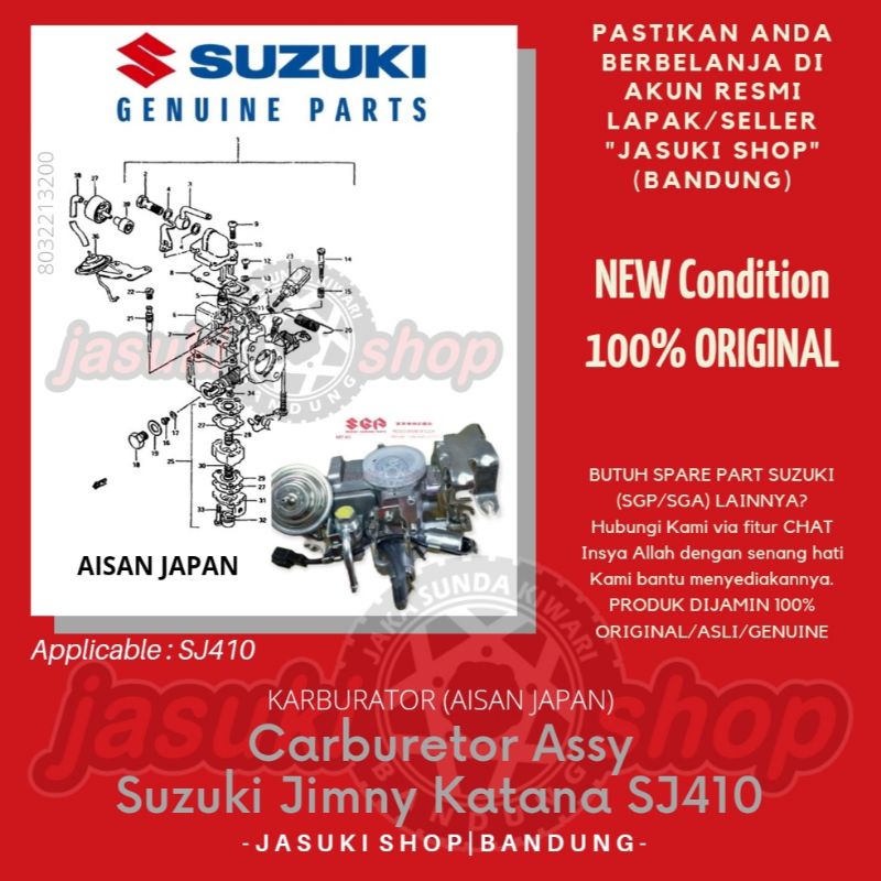 Jual Carburetor Assy Karburator Suzuki Jimny Katana Sierra Sj Asli