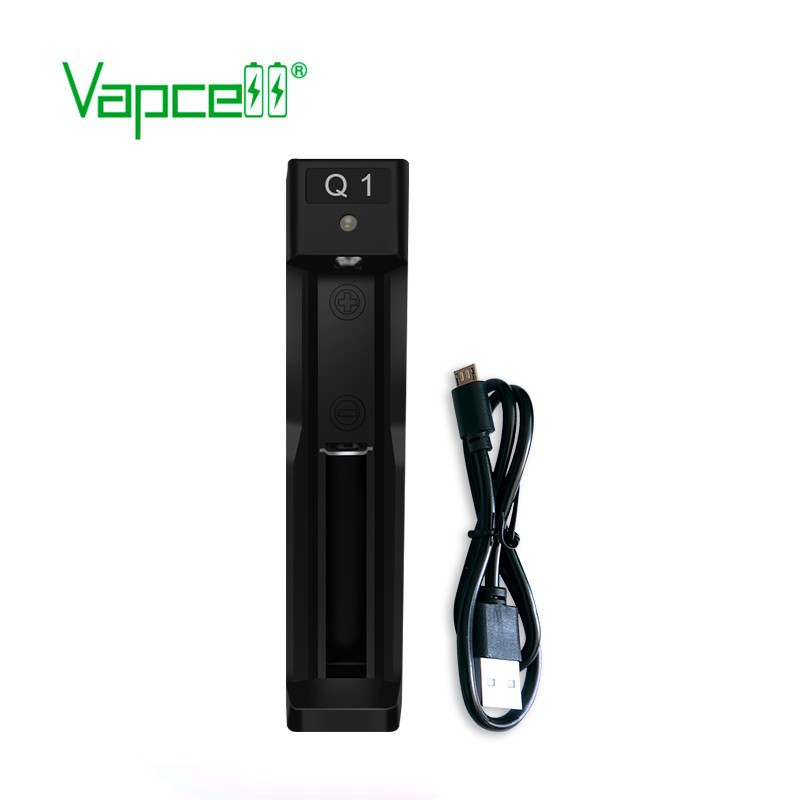 Authentic VAPCELL Q1 Battery Charger | baterai batre 18650 21700 cas