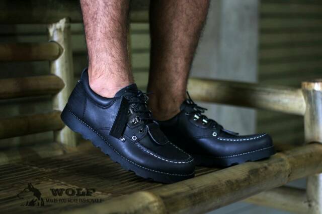 (BERGARANS1) SEPATU SEMI BOOT KULIT WOOF BULDOG ORIGINAL