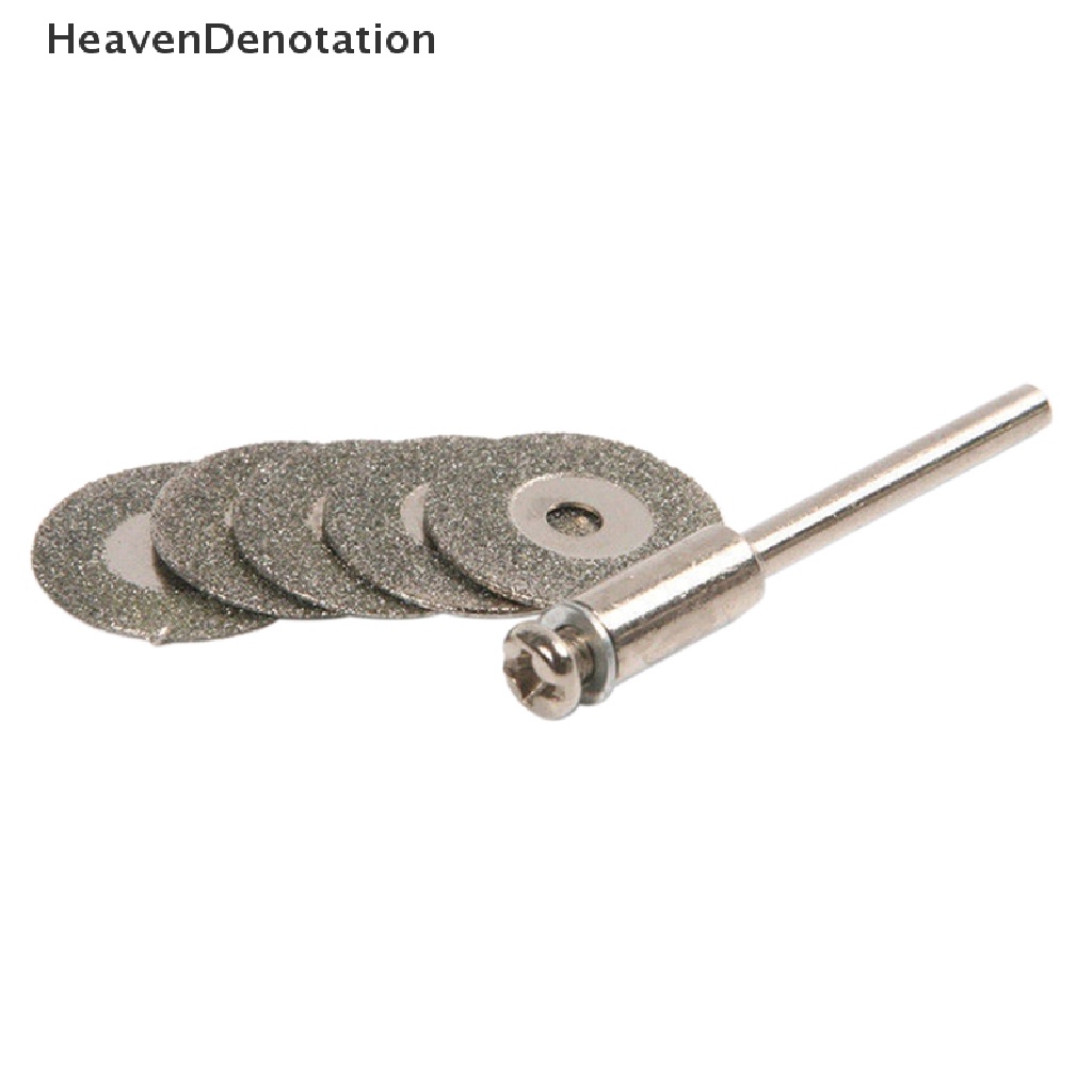 (Heavendenotation) 5pcs Mata Bor Diamond 22mm + 1 Mandrel Untuk Dremel