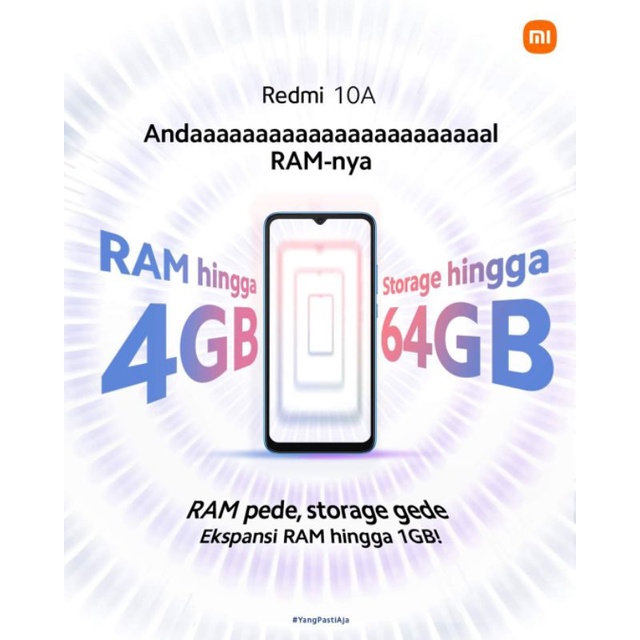 TERLARIS!! REDMI 10A RAM 3/32 &amp; 3/64 GARANSI RESMI XIAOMI INDONESIA