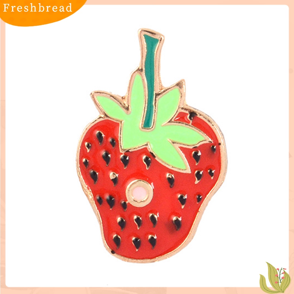 [ TERLARIS]Brooch Pin Strawberry Shape Portable Unisex Funny Enamel Brooch Pin Set for Daily Life