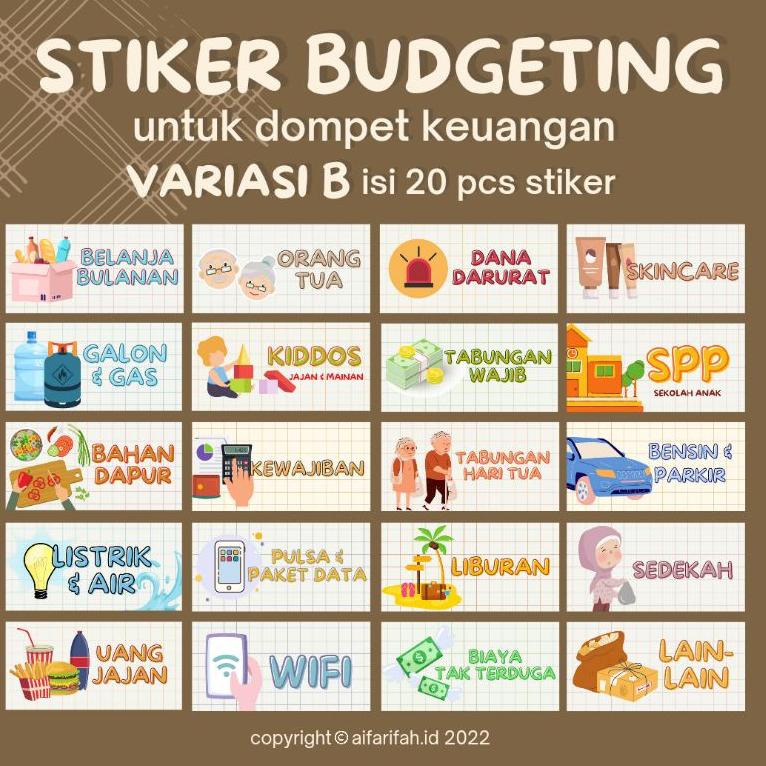 

(J2U8).. STIKER DOMPET KEUANGAN / STIKER BUDGETING //Diskon@promo
