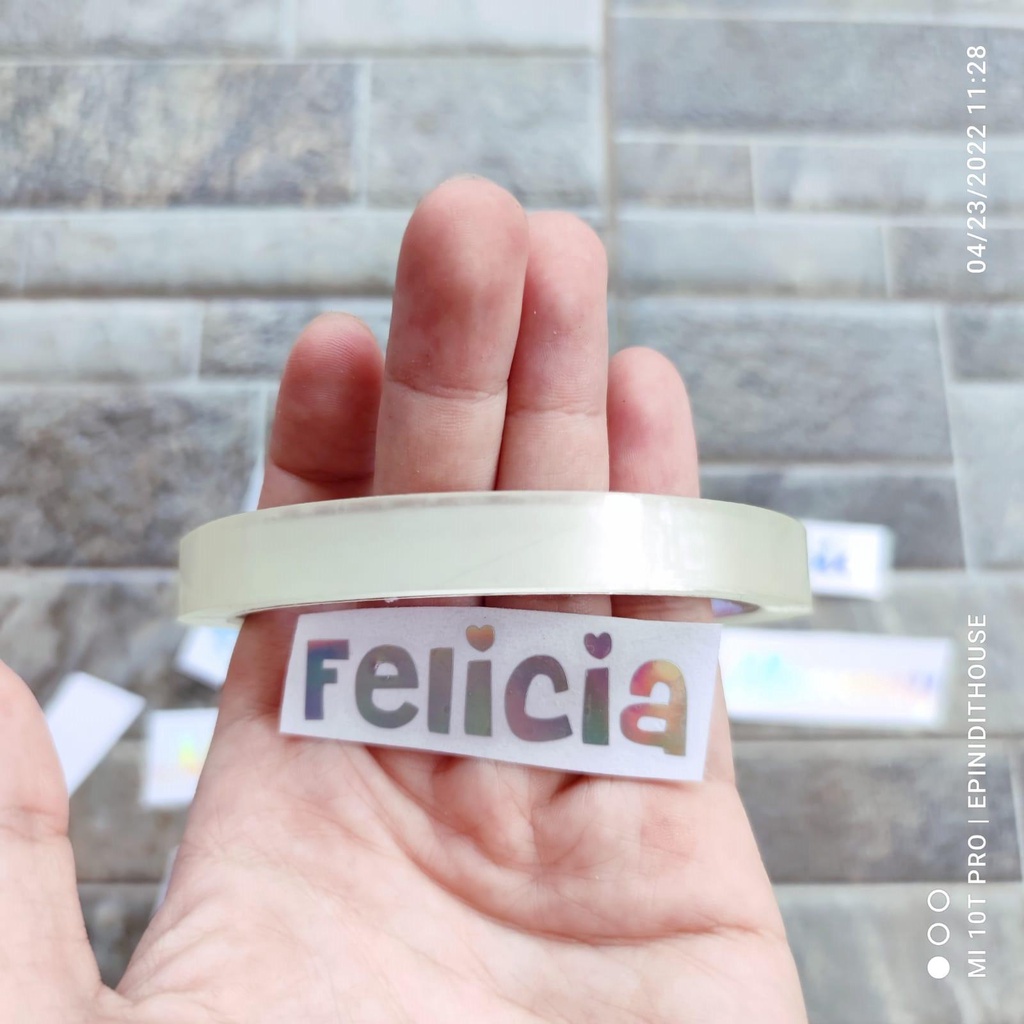 

Cutting Sticker Nama Hologram Nama Gelas Peralatan Dapur Bumbu Anak Adek Kaka Family Stiker
