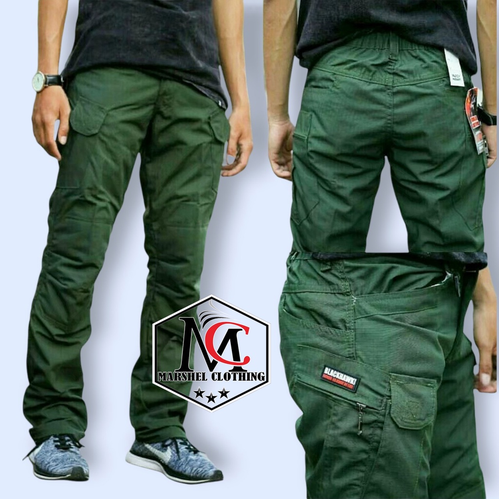 RCL - CELANA TACTICAL BLACKHAWK HITAM NAVY CREAM MOCCA HIJAU ABU PANJANG - CELANA OUTDOOR CARGO PRIA