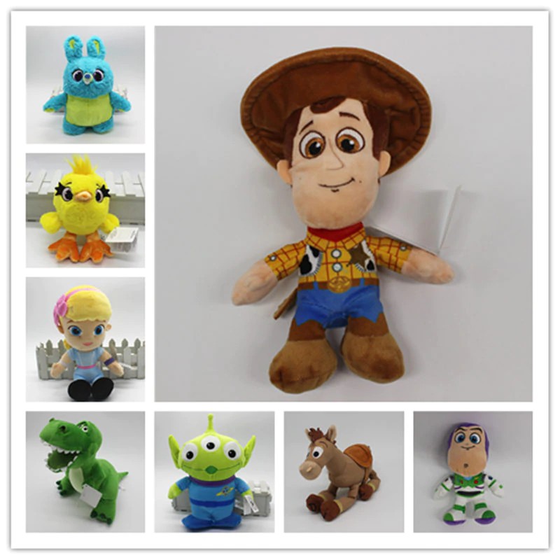 mainan 1piece 20cm 2019 Toy Story 4  woody Buzz Lightyear Bullseye Alien Rex dinosaur Stuffed