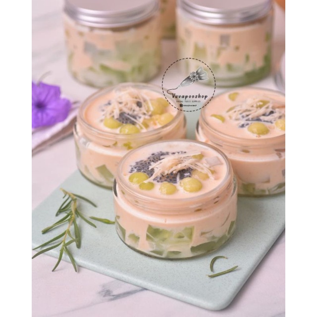 Jar Toples 250ml / Jar Kaca / Toples Kaca / Botol Kaca Tutup / Jar Puding