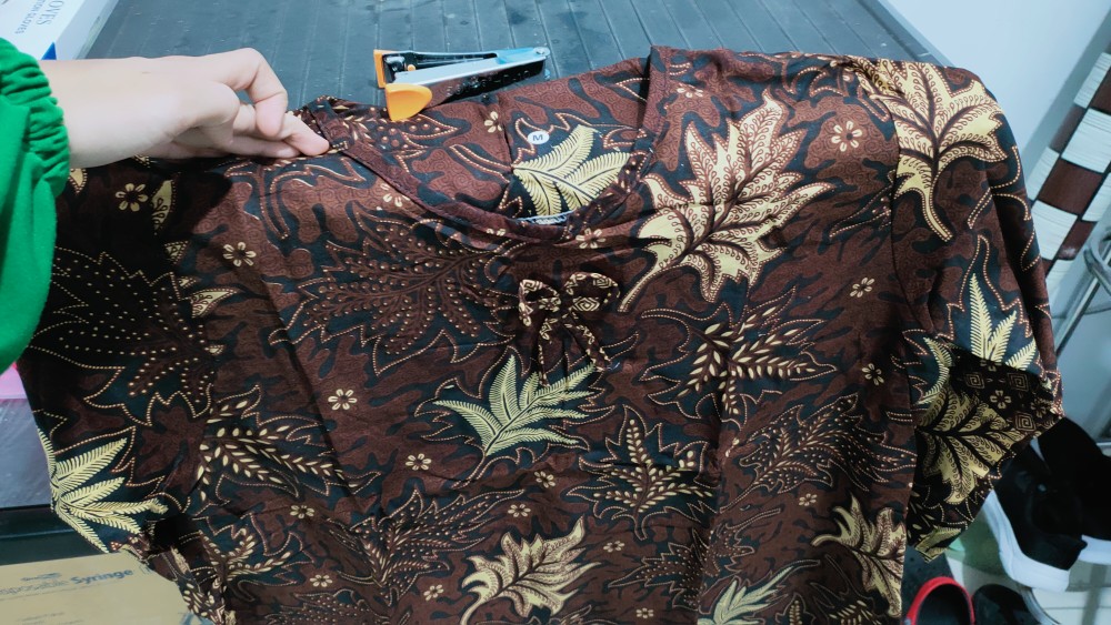 Batik Dolby Dolbi Dobby Doby Tenun Sutra Tulis Katun Atbm Baron Atasan Batik Wanita Sogan Srg308