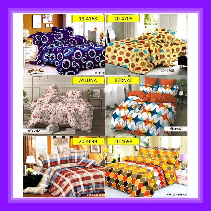 [Ol0157] Sprei Set Fata Minimalis Ukuran King 180X2 QX844 Lidia Sprei 100X200X30 / 90X