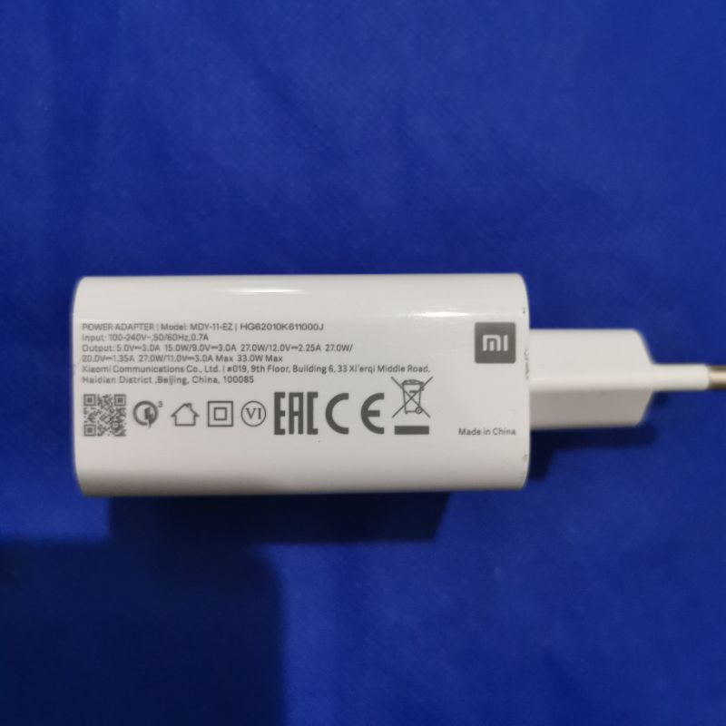 Kepala Carger Xmi Note 10p Poco F3 Nfc, X3pro Bekas Original 100%