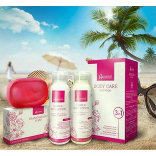 Hanasui Body Care 3in1 / Paket Lotion Hanasui BPOM - HANDBODY HANASUI