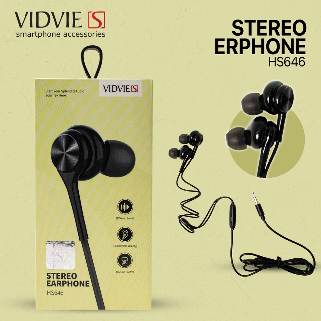 HEADSET VIDVIE S-HS646 STEREO EARPHONE