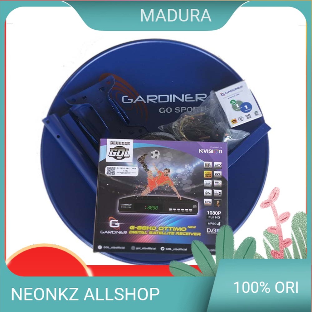 Paket Lengkap Antena Parabola Mini Garmedia 45cm / 60cm + Gardiner Ottimo Free MNC Group