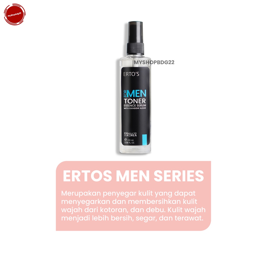 Ertos Men Series Serum Essence Toner Skincare Perawatan Kulit Wajah Pria By Myshopbdg22