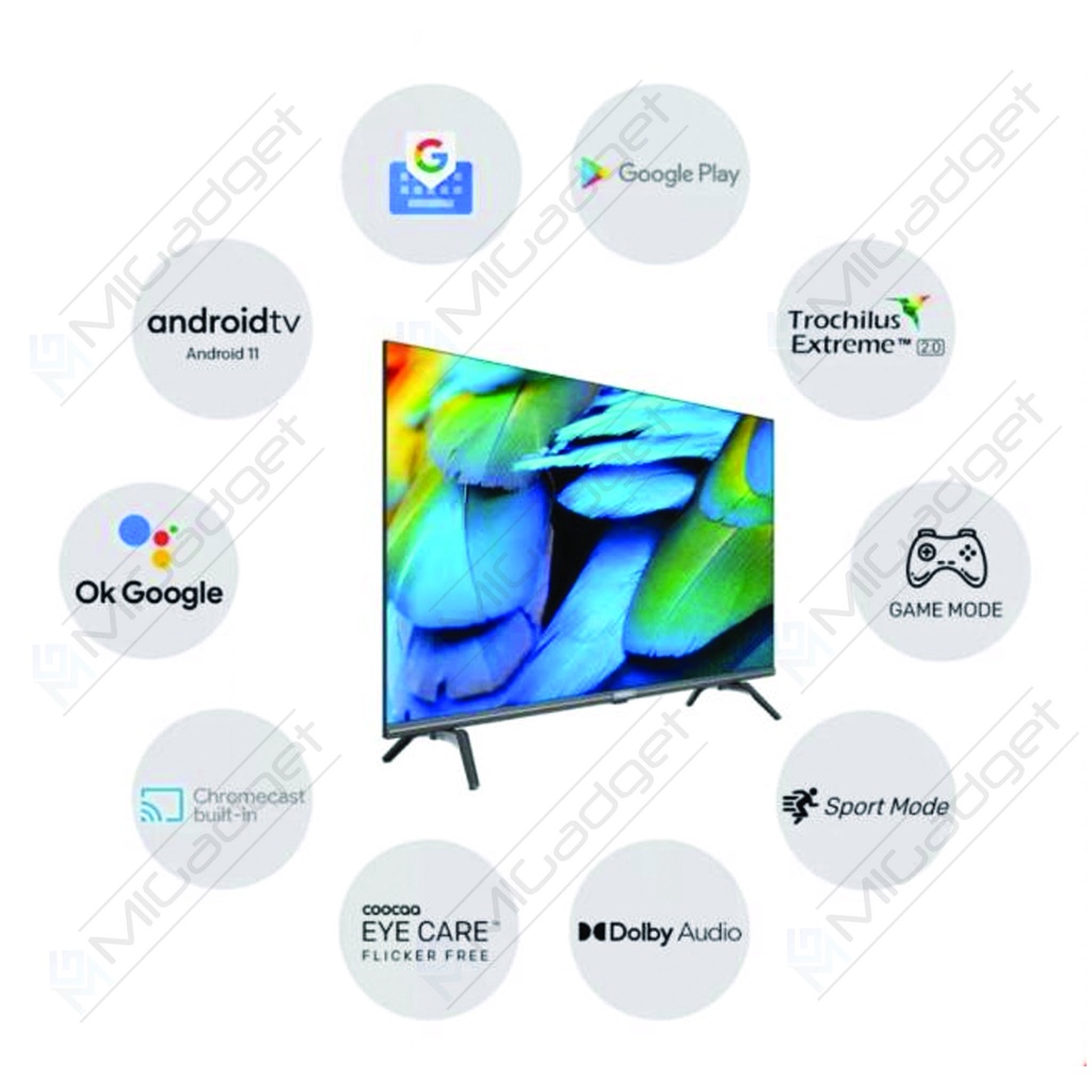 Coocaa 32S7G Android TV 11 Dolby Audio 32 Inch HD LED TV