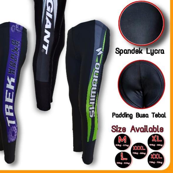 ➩ CELANA SEPEDA PANJANG GUNUNG MTB JUMBO PADDING STRETCH BUSA PRIA WANITA CELANA SEPEDA SABLON 100 ✶