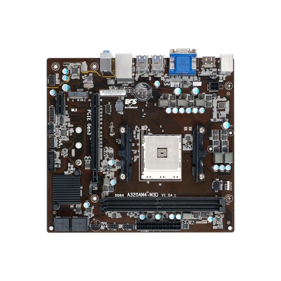 Motherboard Ecs amd ryzen Apu athlon a320 am4 mATX ddr4 sata 3 m2 usb3.2 durathon-2 a320am4-m3d - Mainboard