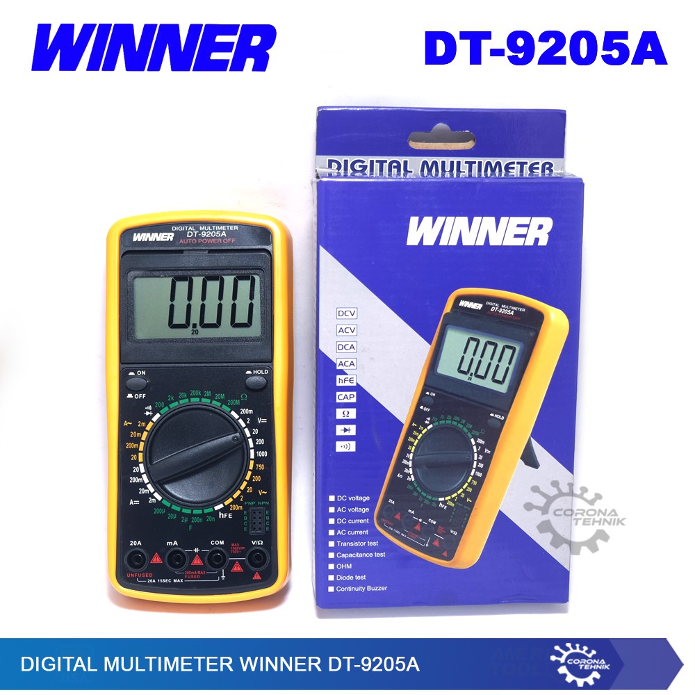 Winner DT-9205A Digital Multimeter - Adjustable Screen