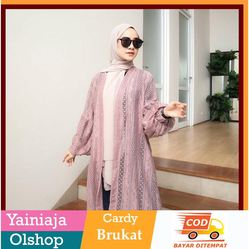 OUTER BROKAT KERUT// KARDIGAN BRUKAT // ATASAN BRUKAT KERUT // KARDIGAN OVERSIZE