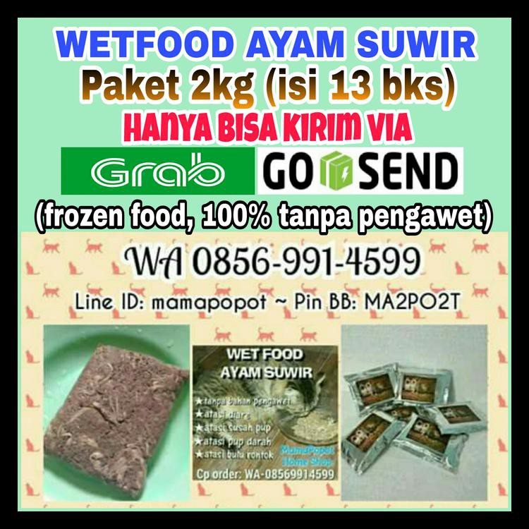 

PAKET 2KG WETFOOD AYAM SUWIR (13 BKS) KODE 1342