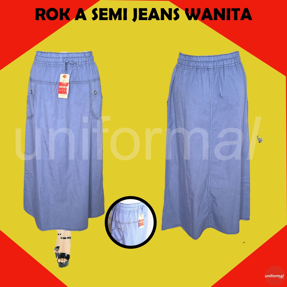 Rok Jeans Wanita Premium Quality