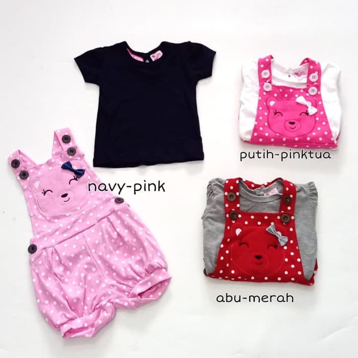 Baju Bayi Perempuan Baju Kodok Overall Bear