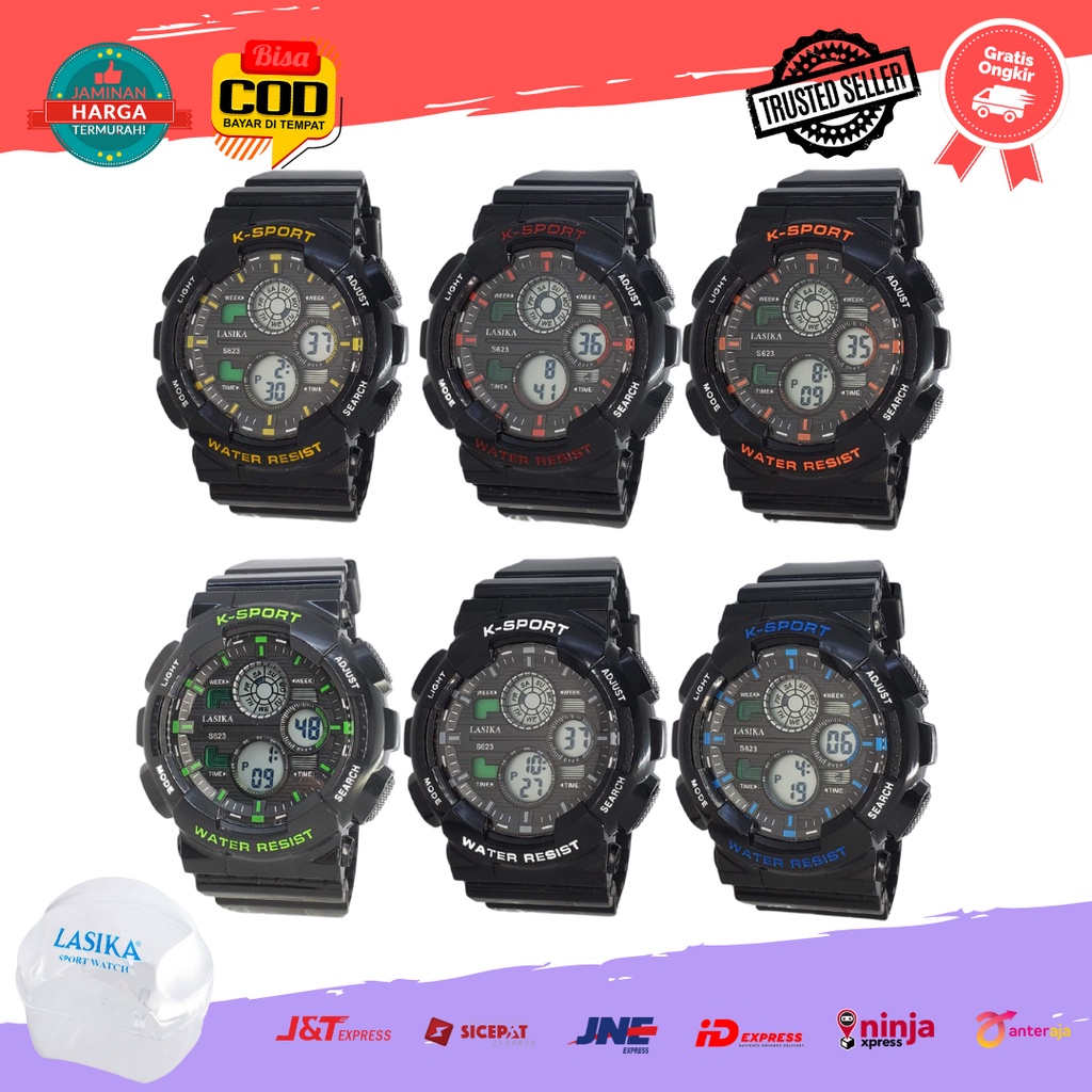 [COD] Jam Tangan Sport Digital Anak Remaja Lasika 7113 Kecil Water Resist Anti Air