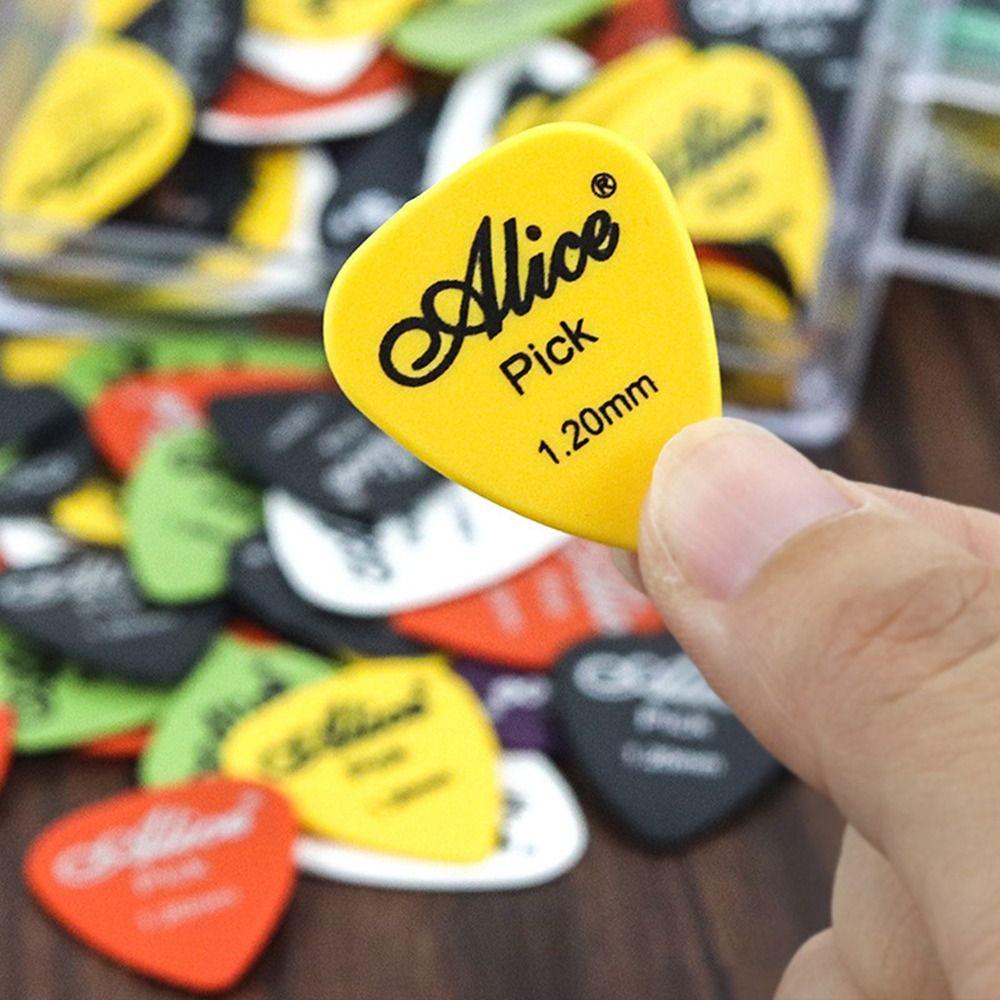 [Elegan] Picks Gitar 0.58 - 1.5 mm 100pcs 0.58/0.71/0.81mm Plectrum Aneka Warna Mediator Alice acoustic Musical Instrumen Bass Aksesoris Gitar Plectrum