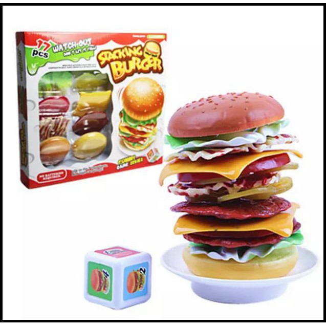 Best Seller Mainan Anak Stacking Burger