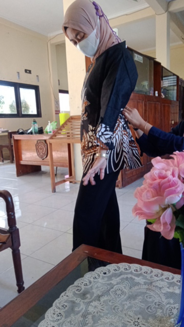 Batik Dolby Dolbi Dobby Doby Tenun Sutra Tulis Katun Atbm Baron Atasan Batik Wanita Sogan Srg308