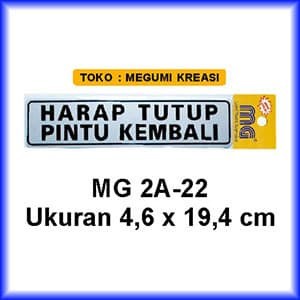 

Star Signage/Label - Harap Tutup Pintu - 2A-22 Limited