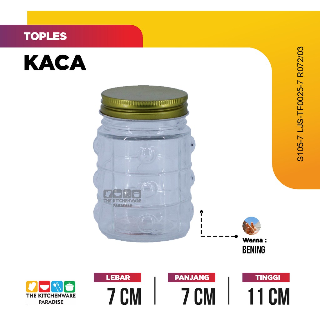 TOPLES KACA BENING POLOS KECIL  BULAT TINGGI 11 CM