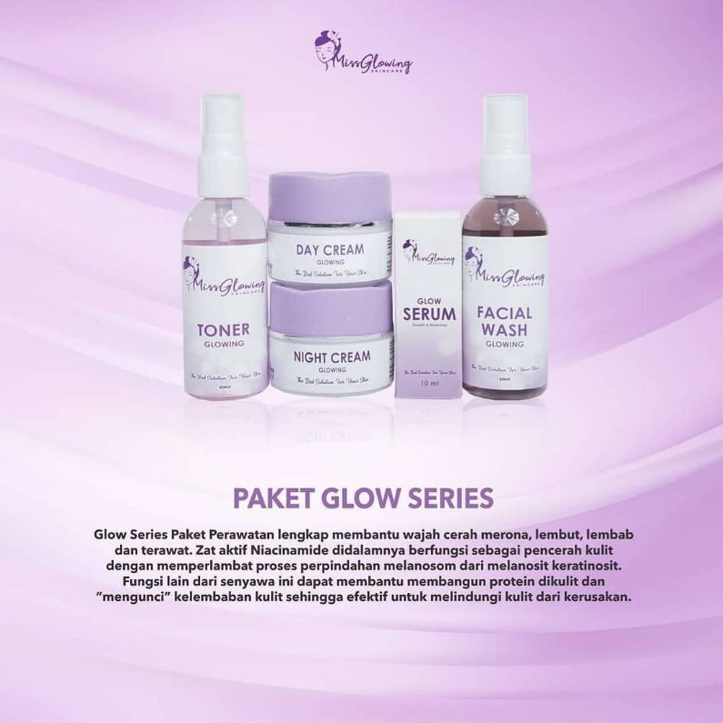 Miss Glowing Skincare Paket Glow Series (FREE GIFT)