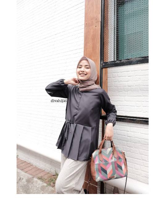 Atasan Wanita Blouse Murah Olla blouse katun toyobo lengan panjang S-XXL-2
