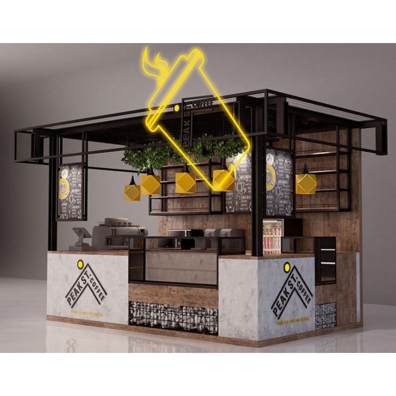 booth kayu / coffee shop / booth makanan