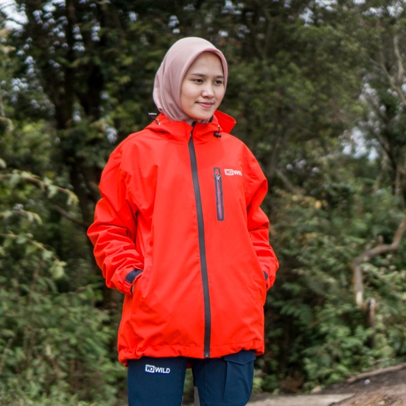 JAKET GUNUNG WANITA WATERPROOF RINJANI SERIES-Orange