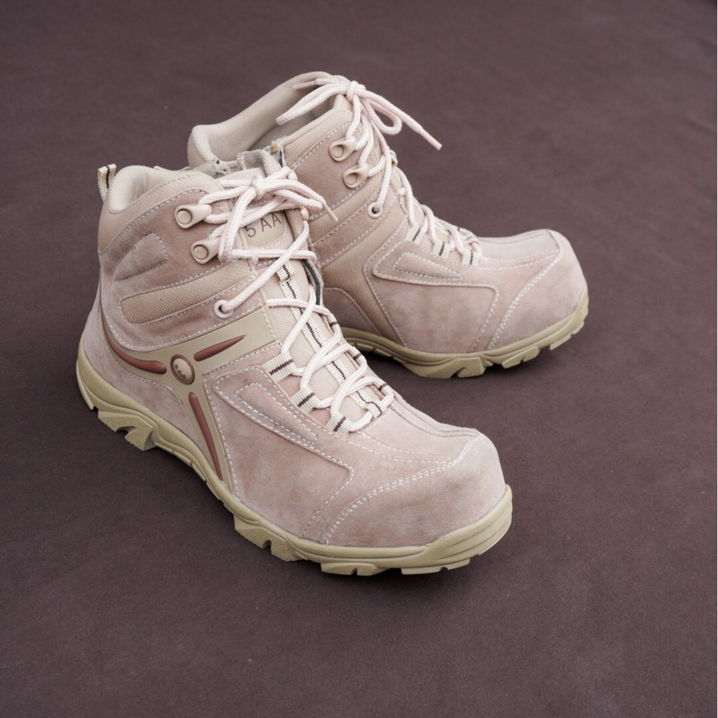 Sepatu Safety Pria Kerja Boots Outdoor 5AA 6inci Cream Pdl Touring Hiking Septi Boot Sol Delta -COD