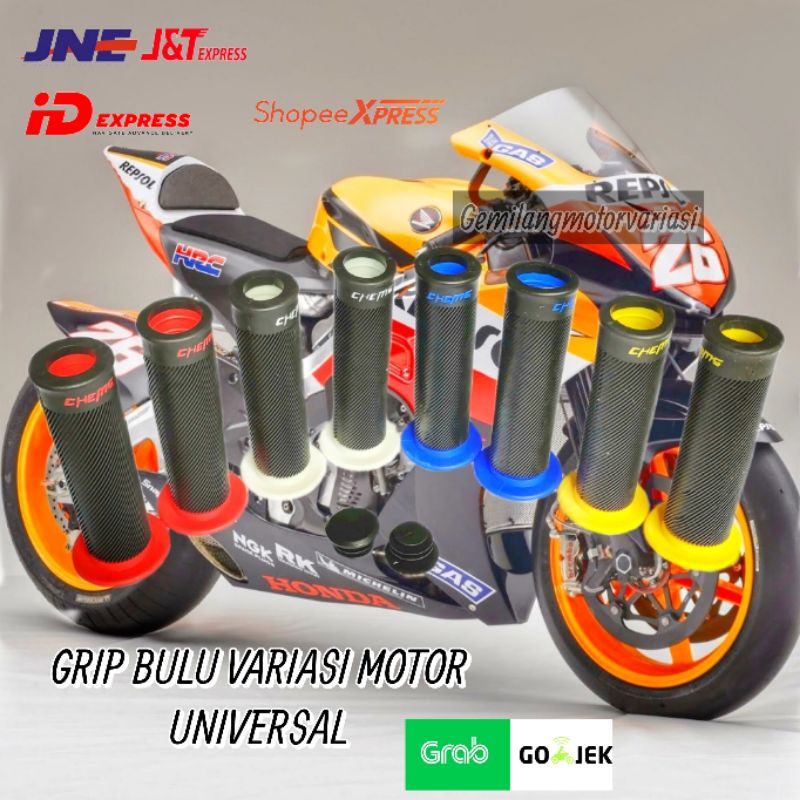 HAND GRIP JALU CNC PANAH HANGRIP MOTOR VARIASI HANDGRIP UNIVERSAL BEAT, NMAX, VARIO CHEMS RACING