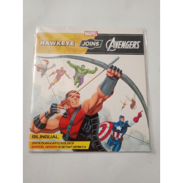 Buku Anak Bilingual Hawkeye Joins Avengers