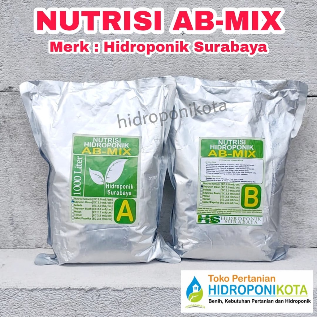 HS - ABMIX 1.000 liter - sayur buah - cabe - tomat - melon - pupuk hidroponik