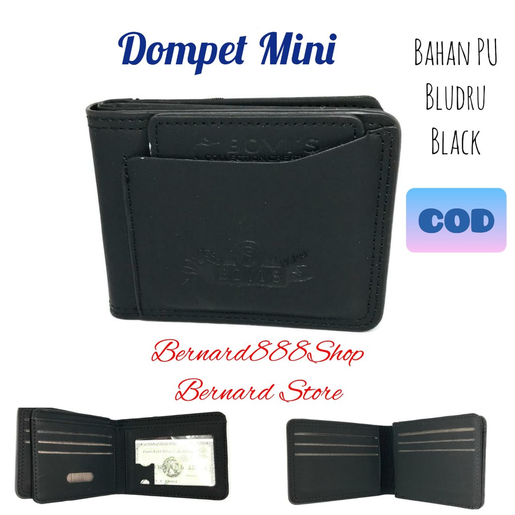 Dompet Pria Dompet Laki2 Dompet Mini Model Kartu Cabut Bahan PU Leather Brudu