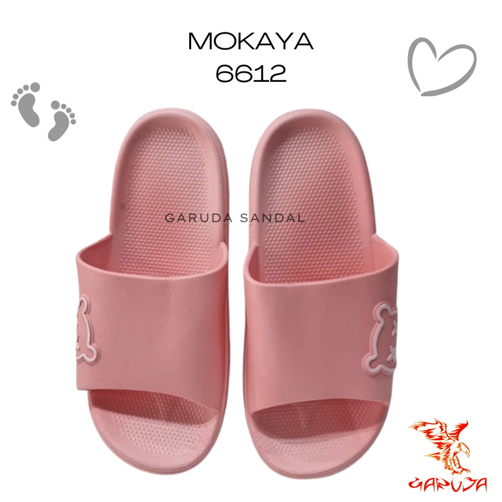 Sandal Selop Wanita MOKAYA 6612 Import Jelly Motif Bear Mata xx