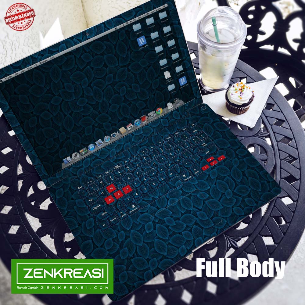 Garskin Laptop Skin Laptop | Asus | Acer | Lenovo | HP | MAC | THOSIBA | Xiomi | Axioo | Sony | HwaWei | Samsung| Tema: Blue Levers