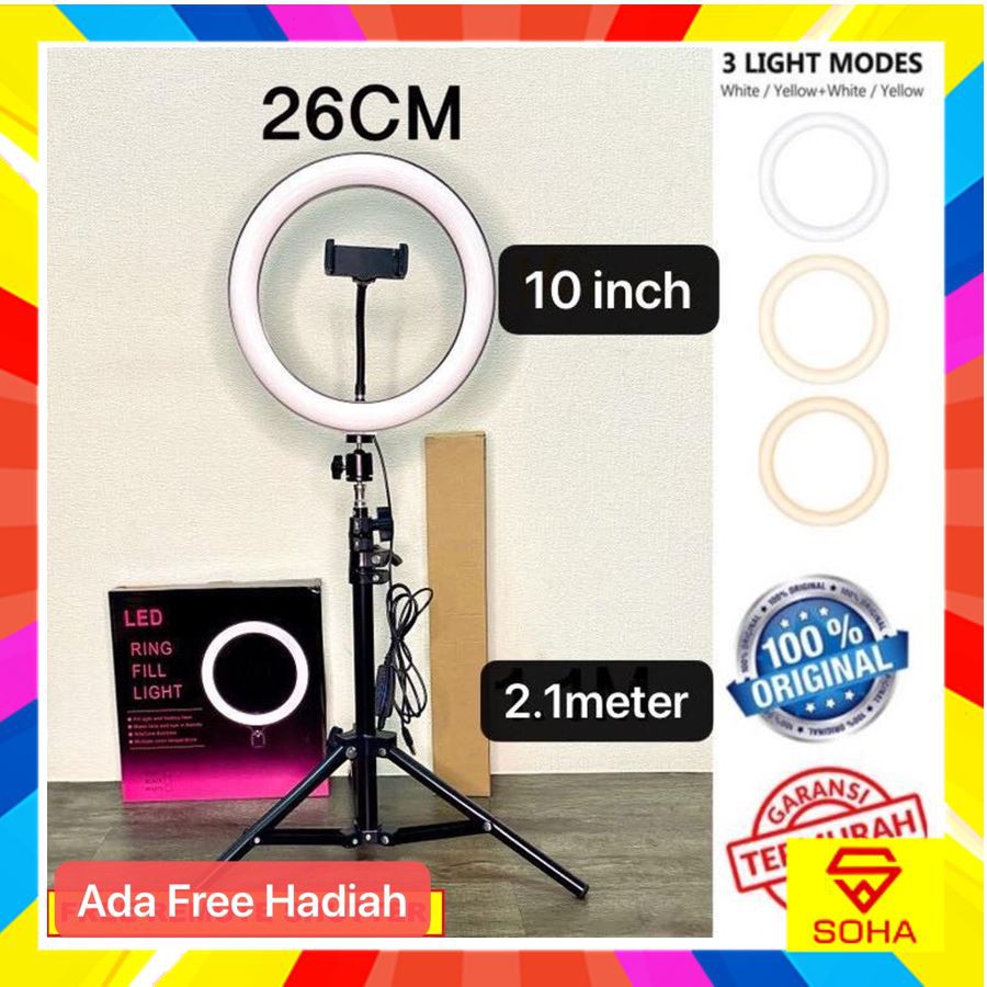 TRP-010 SOHA Ring Light Makeup 26cm Plus 1 Pcs HOLDER Handphone Buat Selfie