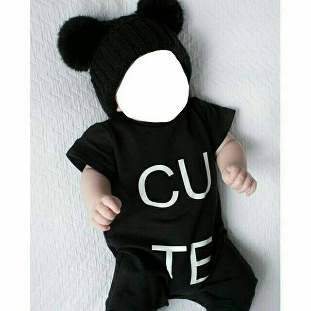 BAJU BAYI COWOK JUMPSUIT BABY 0-6bln KAOS BLACK